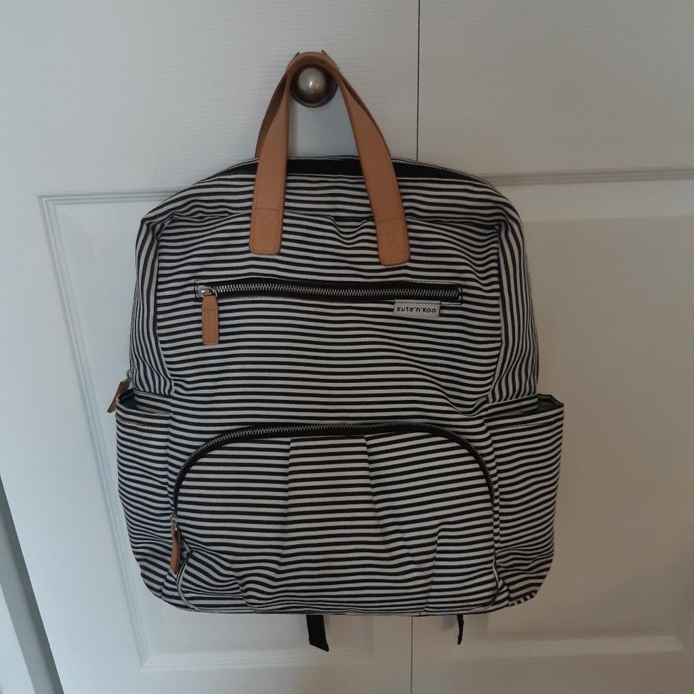 Striped diaper bag